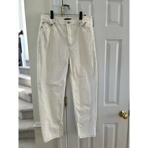 House of Harlow 1960 Cream White Straight Leg Split Hem Jeans